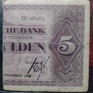 Uang Coen sanering senering 5 gulden 1927 fine