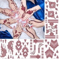 Cross-Border Brown Lace tattoo Sticker Waterproof henna tattoo Wedding Temporary tattoo Set henna