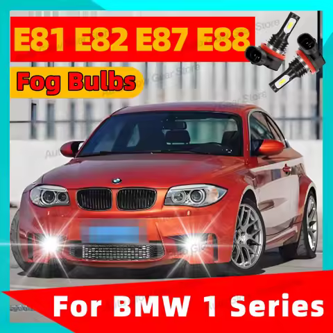 2Pcs For BMW 1 Series E81 E82 E87 E88 LED Auto Front Fog Light Bulb 6000K Foglights 12V 15000LM Brig