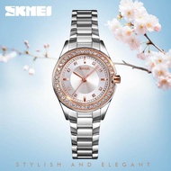 SKMEI Casual Women Watches Women Luxury Stainless Steel Quartz Watch Water Resistant Shock Resistant