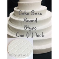 [PACK OF 3] Cake Styro Base Board | Round | 6x1" | 7x1" | 8x1" | 9x1" | 10x1" | 12x1"