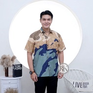 XXXL Hem batik jumbo Hem batik kantor Hem batik kondangan Hem kombinasi lengan pendek Hem batik komb