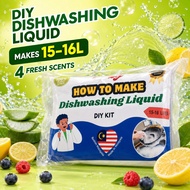 Cozy DIY Dishwashing Liquid Kit (15L-16L) - Just Add Water Household Pack/Large Capacity Pre-Mixed D
