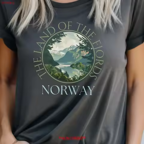 Norwegian Fjords T shirt Norway Souvenir Fjord for her Travel vintage Washed Comfortable designer cl