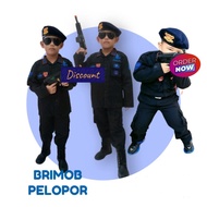 Baju seragam Brimob Hitam Baju Polisi Brimob Hitam Kostum profesi