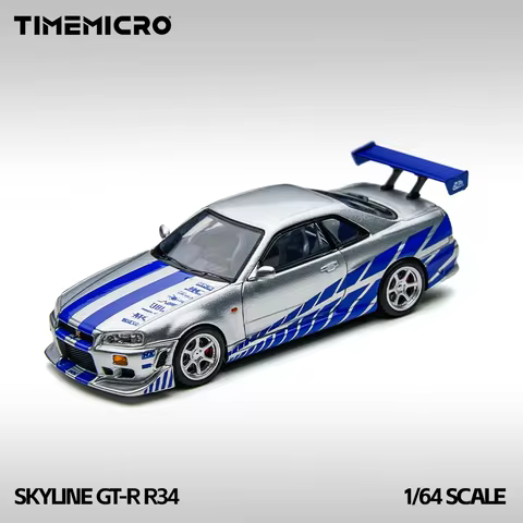 TimeMicro 1:64 Skyline GT-R R34 Alloy Model