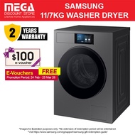 SAMSUNG WD11DB9B84GDSP 11/7KG BESPOKE AI WASHER DRYER | 4 Ticks | Free $100 e-Vouchers Redeem Samsun