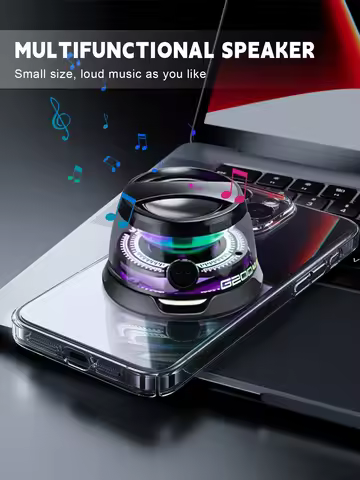Magnetic Bluetooth Speaker Wireless Sound BoxPortable Mini Speaker with RGB Light, Handsfree Call Au