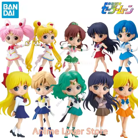 In Stock Original Bandai Sailor Moon Action Figuarts Qposket Aino Minako Super Sailor Mercury Collec