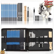 24/35/40/50/71/145pcs Sketch Pencil Set Artist Craft Professional Drawing Kit Back To School