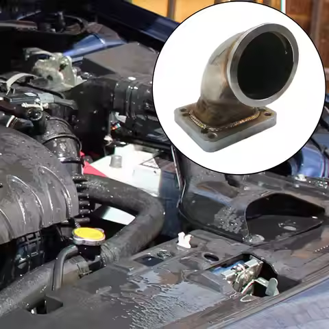 Vehicle 304 Stainless Steel 2.5" 90 Elbow Adapter Flange T3 T4 Exhaust