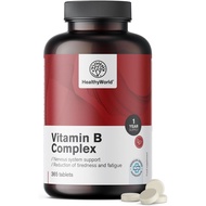 Vitamin B-Annual Supply-All 8 Types B Family Vitamins-Each Tablet Contains B1 B2 B3 B5 B6 B7 B9 B12-