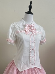 ชุดเสื้อเชิ้ต Lolita Yellow Peach Ball Gift Box เสื้อเชิ้ตผ้าผสมผสมขายดีที่สุดในช่วงฤดูร้อนปี 2024 พ