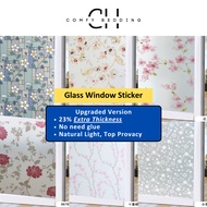 90cm Frosted Glass Window Sliding Door Tingkap Nako Kaca Dapur Cermin Tinted Home Pejabat Privacy Fi