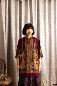 雪紡襯衫 古着【初戀販賣所】Vintage 花襯衫 A744