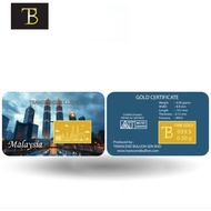 Transcend Bullion 0.50gm 999.9 Malaysia KLCC Twin Tower Pure Gold Bar