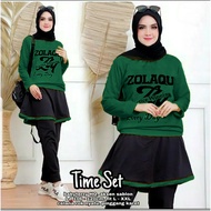 ST TIME 3 UKURAN L-XL-3XL JUMBO DAN ANAK  / Baju Senam Kekinian Bahan Babyterry / baju olahraga musl