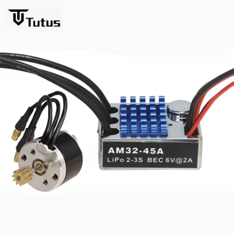 AM32 45A ESC 2322 2600KV Outrunner Brushless Motor For 1/12 RC Cars MN82 MN99S MN168 MN78 Crawler Up