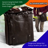 Men's Crossbody Messenger Bag Jumbo Size Fits tablet Synthetic Leather Material Anti-Scratch Hardwar