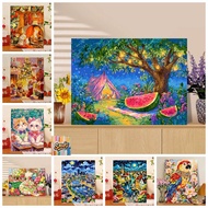 Sawg-stretched frame-32*40/40*50cm/50-60cm-Color by number painting COLORFUL LANDSCAPE frame, brush,