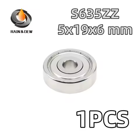 1PCS S635ZZ 5x19x6 mm Stainless Steel Bearing 440C Stainless Steel Bearings S635ZZ