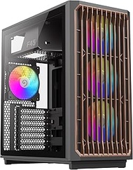 GAMEMAX F45 BW ATX Mid Tower Gaming PC Case - BTF Motherboard Compatible - 4 x ARGB PWM Fans with Au