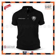 Premium Polo Tee Classic Vintage Proton Logo Sulam Saga Wira Iswara Baju T-Shirt Lelaki Design Logo 