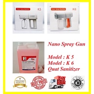 K5 and New  K6 Wireless Nano Atomizer spray Disinfection spray Gun Sanitizer spray machine +  Quat S