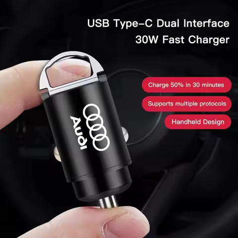 2025 Hot USB Type-C Port Car Fast Charger Adapter Auto Accessories For Audi S-line A3 A4 A6 A5 Q5 A1
