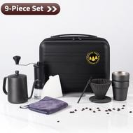 26 New Style Hand Brew Coffee Set Travel Portable Stainless Steel Hand Brew Coffee Maker 9-Piece Set