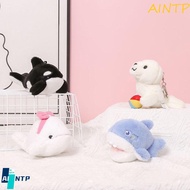 AINTP Orca Plush Keychain, Ocean Series Marine Animal Animal Beluga Plush Keyring, Bag Accessories S