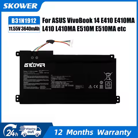 SKOWER B31N1912 Laptop Battery For Asus VivoBook 14 E410MA L410MA E410KA-EK139TS E510KA F414MA L510M