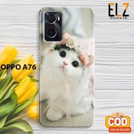 Case Hp Oppo A76 - Elzora.id - Hardcase Oppo A76 - Fashion Case Kucing