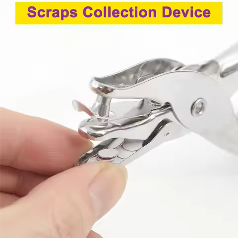 AU61-2 Pieces Small Single Hole Punch, 1/4 Inch One Hole Paper Punch With 8 Sheet Capacity Punch Acc