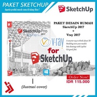 DVD PAKET SKETCHUP & VRAY 2017 SOFTWARE DESAIN BANGUNAN - RUMAH