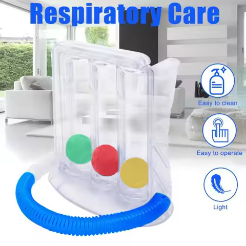 3 Balls Breathing Exerciser Lung Function Improvement Trainer Respiratory Spirometry Breath Measurem