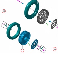 100% ORIGINAL YADEA E8S PRO REAR SPORT RIM // 10000-N0E8-0000 100% ORIGINAL YADEA E8S PRO