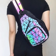 HB7 Cantik Unisex Multifunctional backpack Women Luminous wanita beg galas Perempuan geometrical pat
