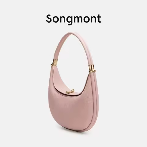 Songmont Crescent Bag Genuine Leather Mini For Women Sweet Style Magnetic Closure casual versatile p