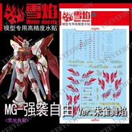 Xueyan MODEL DECAL - MG-83 - REFLECTIVE WATER DECAL FOR MG 1/100 STRIKE FREEDOM MODEL [CHINA RED ZHU