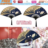 Genshin Impact Kamisato Ayaka Fan Cloth Folding Fan Summer Portable Hand Fan Cosplay Prop Gift Genshin Impact Kamisato Ayaka Cosplay Fan Cloth Folding Fan Summer Durable Portable Hand Fan Cosplay Prop Gift