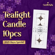 CandleNuts PREMIUM Tealight Candles (TLC) 10pcs | Unscented candle | 4 hours burn tim