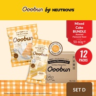 [Set D | 2Flavours x 6Packs] Ooobun HALAL Mixed Flavoured Toast SET D Bread Bundle (60g x 12packs)