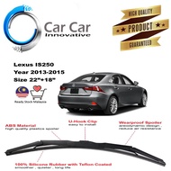 Lexus IS250 2013-2015 Wiper Silicone Car Wiper Blades, Car Windshield ( 1 pair -Size 22"/18" )