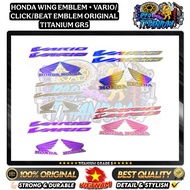 SET EMBLEM BODY TITANIUM GR5 VARIO/CLICK/BEAT/ & WING HONDA ORIGINAL TITANIUM GR5