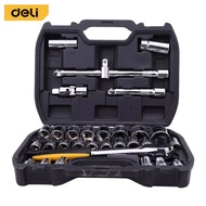 DELI 1/2" 32Pcs Socket Set DL1032 Multi-size Ratchet Spanner Wrench Spanar Sepana [ichiban DIY]