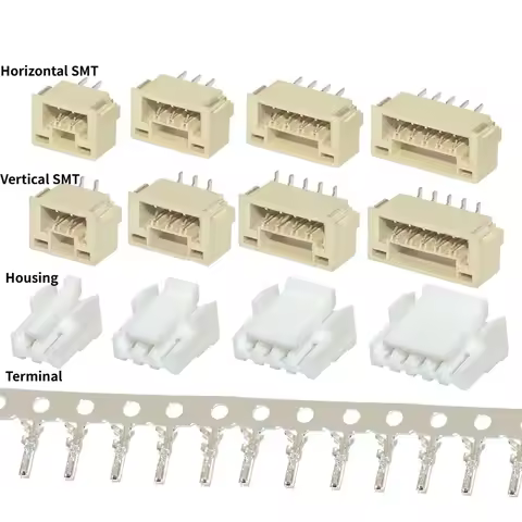 20pcs GH1.25mm 2P-16p JST A1257 BM10B-GHS-TBT GHR Equivalent Vertical Horizontal Housing Terminal Wi