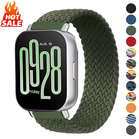 Braided Solo Loop Strap For Redmi Watch 5 lite Nylon Band For Xiaomi Mi Watch5 Active Wristband Brai