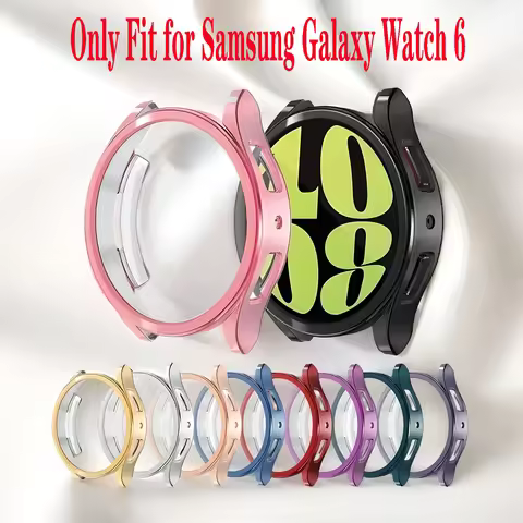 Case for Samsung Galaxy Watch 6 40mm 44mm,TPU Screen Protector All-Around Bumper Shell for Galaxy wa