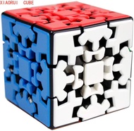 xiaorui Gear Cube 3x3 Puzzle KungFu Cube 3D Puzzle 3x3x3 Cube Puzzle Smooth Cube Twist Puzzle Cube w